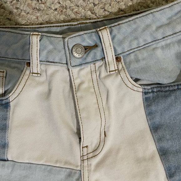 PacSun Eco Light Blue Quilted Mom Shorts - Picture 5 of 7